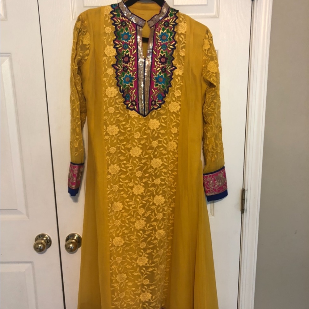 3 piece anarkali suit